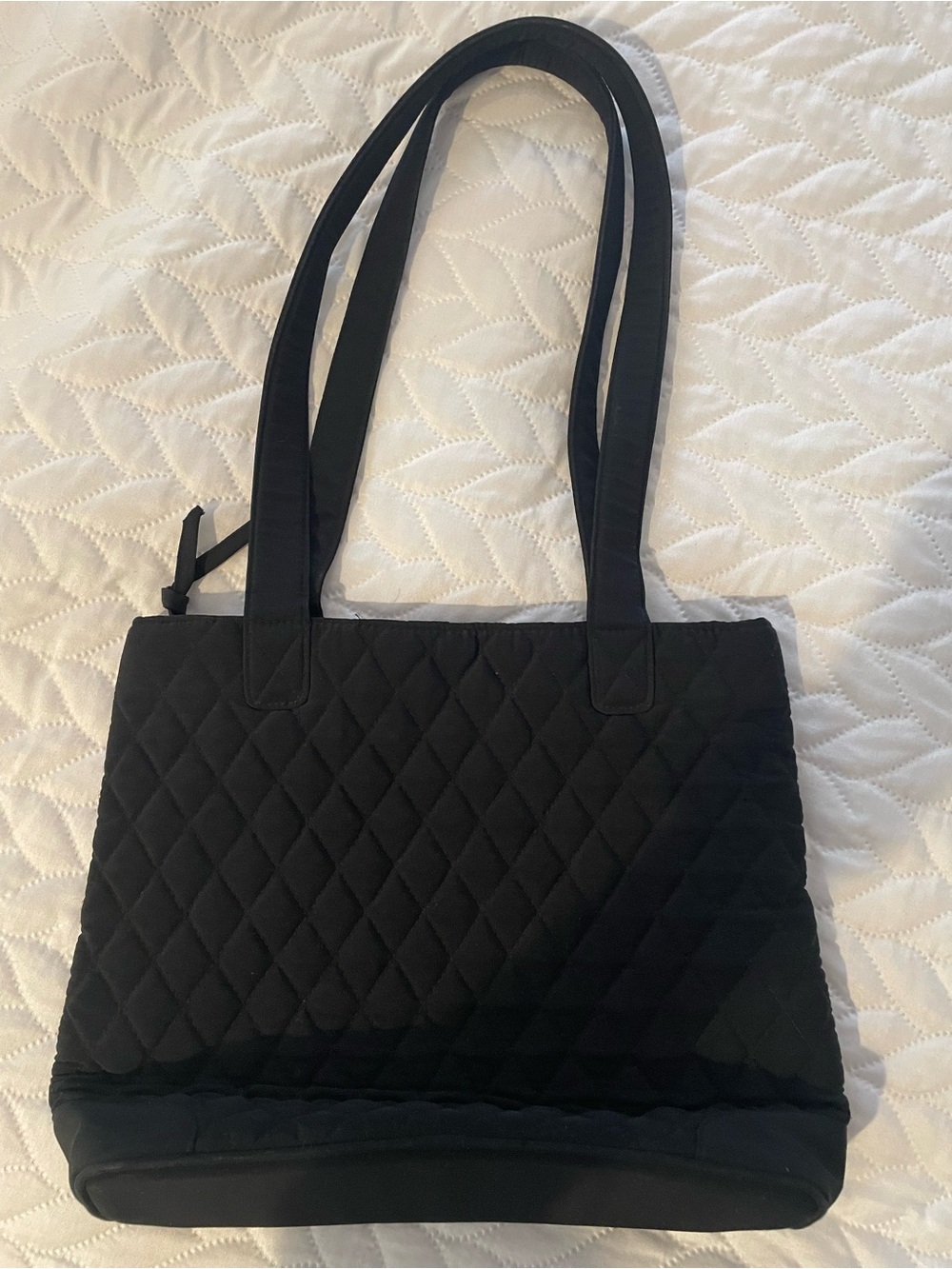 Vera Bradley Black Quilted Shoulder Tote